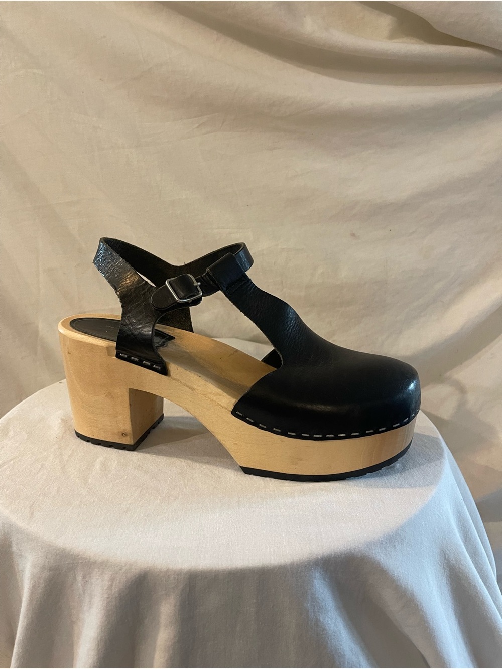 Swedish Hasbeens T Strap Clogs